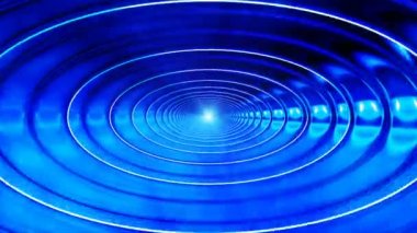 Sonsuz Yüksek Teknoloji Tüneli, Mavi, Endüstriyel, Döngüsel, 4k