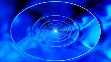 Sonsuz Yüksek Teknoloji Tüneli, Mavi, Endüstriyel, Döngüsel, 4k