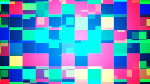 Broadcast Twinkling Hi-Tech Blocks, Multi Color, Abstract, 4K — Stock Video