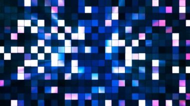 Yayın Twinkling Hi-Tech Kareler, Mavi, Soyut, Loopable, 4k