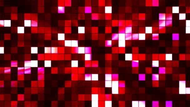 Broadcast Twinkling Hi-Tech Squares, Maroon, Abstract, Loopable, 4K — Stock Video