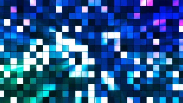 Carrés de haute technologie de scintillement de diffusion, multicolore, abstrait, boucle, 4K 