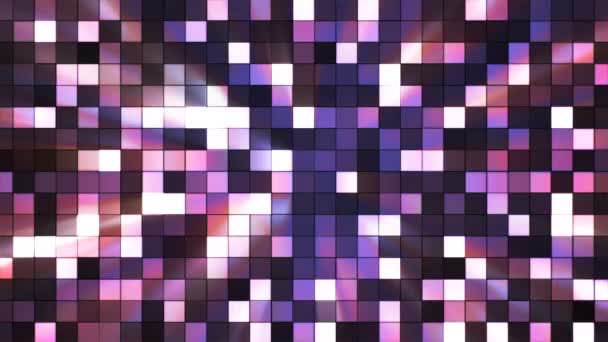 Broadcast Twinkling Hi-Tech Squares, Purple, Abstract, Loopable, 4K — Stock Video