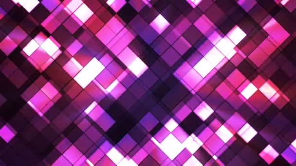 Difusión de diamantes cuadrados centelleantes, Magenta, abstracto, Loopable, 4K — Vídeos de Stock