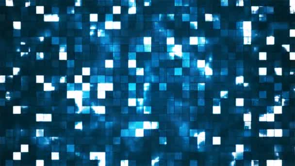 广播 闪烁的火光广场， 蓝色， 抽象， 可循环， 4k — 图库视频影像