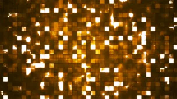 Broadcast Twinkling Firey Light Squares, Orange, Abstract, Loopable, 4K — Stock Video