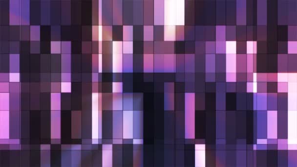 Broadcast Twinkling Hi-Tech Small Bars, Purple, Abstract, Loopable, 4K — Stock Video