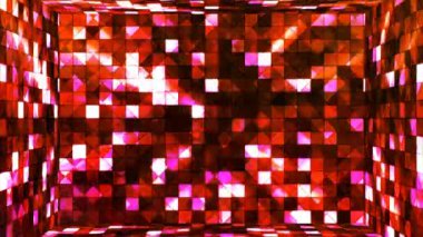 Pırıltı yüksek teknoloji kareler Oda, Bordo, soyut, Loopable, 4 k yayın
