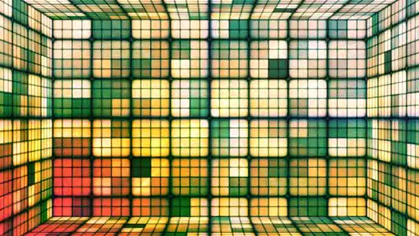 Salle de diffusion Twinkling Hi-Tech Cubes, Vert, Abstrait, Loopable, 4K 