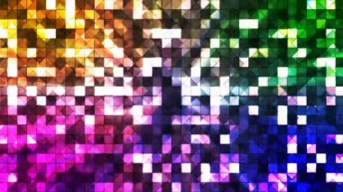 Yüksek teknoloji kareler, çok renkli, Abstract, Loopable, 4 k pırıltı yayın