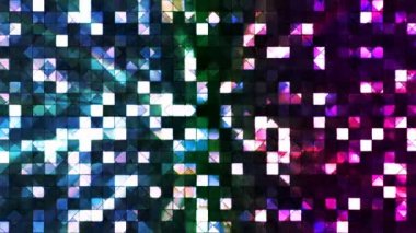 Yüksek teknoloji kareler, çok renkli, Abstract, Loopable, 4 k pırıltı yayın