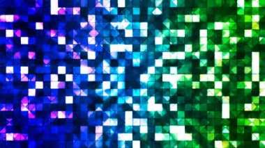 Yüksek teknoloji kareler, çok renkli, Abstract, Loopable, 4 k pırıltı yayın