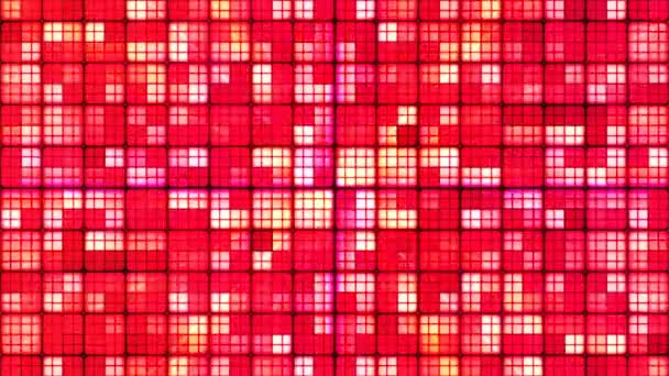 Vysílat blikající Hi-Tech krychle, červená, abstraktní, Loopable, 4k — Stock video
