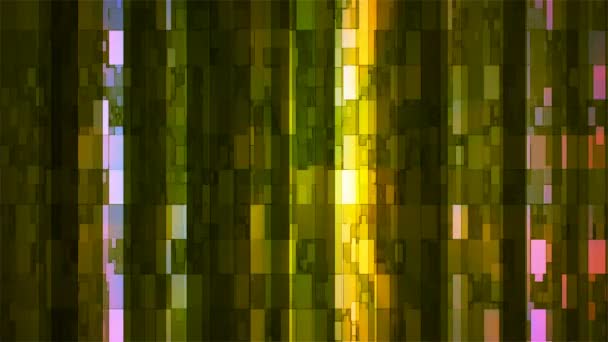 Barres verticales de haute technologie de scintillement de diffusion, vert, abstrait, boucle, 4K — Video