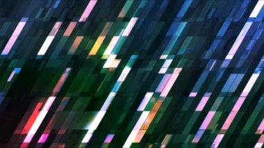 Pırıltı eğik yüksek teknoloji küçük barlar, çok renkli, Abstract, Loopable, 4 k yayın