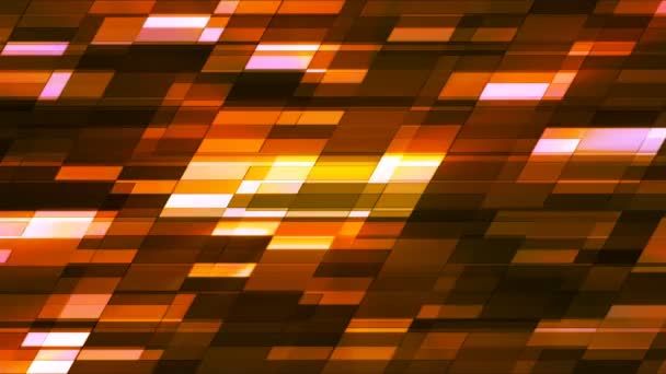 Twinkling Horizontal Slant Hi-Tech Small Bars, Orange, Abstract, Loopable, 4K — Stock Video