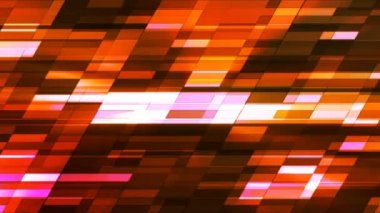 Pırıltı yatay eğik yüksek teknoloji küçük barlar, turuncu, soyut, Loopable, 4k