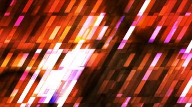 Pırıltı yatay eğik yüksek teknoloji küçük barlar, turuncu, soyut, Loopable, 4k