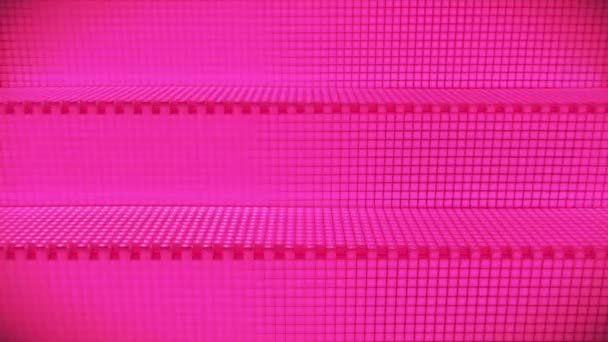 Пульсирующие Tech Кубы Розовый Loopable — стоковое видео