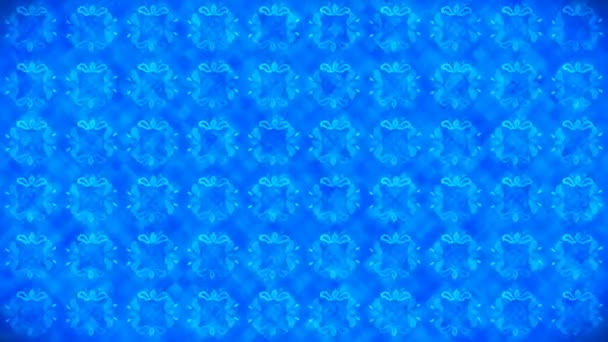 Rotating Tech Flower Patterns Wall Blue Events Loopable – stockvideo