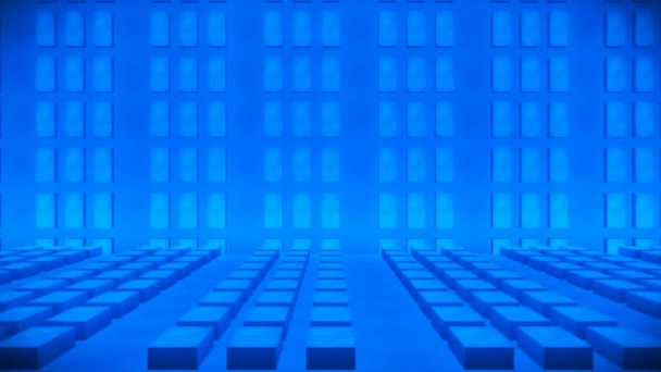 Diffusion Passing Tech Bricks Wall Stage Bleu Entreprise Loopable — Video