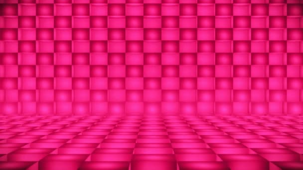 Broadcast Passing Tech Cubes Wall Stage Pink Events Loopable — Stock Video