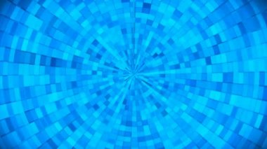 Hi-Tech Parıldayan Soyut Paternler Tüneli, Mavi, Endüstriyel, Döngüsel, 4K