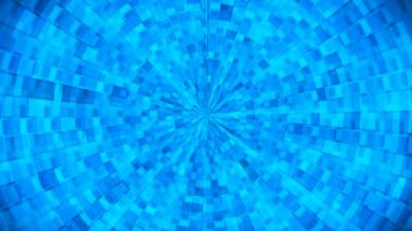 Hi-Tech Parıldayan Soyut Paternler Tüneli, Mavi, Endüstriyel, Döngüsel, 4K
