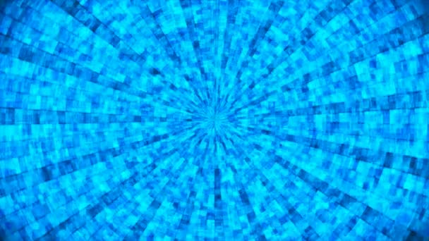 Kringkasting Tech Glittering Abstrakt Patterns Tunnel Blue Industrial Loopable – stockvideo