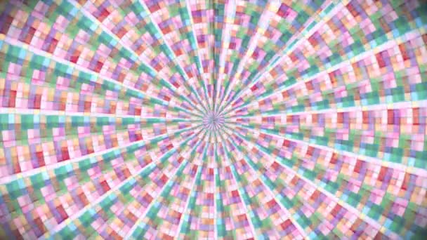 Tech Glittering Abstract Pattern Tunnel Multi Color Industry Loopable — ストック動画