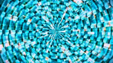 Hi-Tech Parıldayan Soyut Patern Tüneli, Çoklu Renk Endüstriyel, Döngüsel, 4K