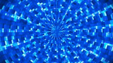 Hi-Tech Parıldayan Soyut Patern Tüneli, Çoklu Renk Endüstriyel, Döngüsel, 4K