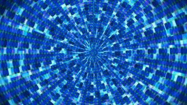 Hi-Tech Parıldayan Soyut Patern Tüneli, Çoklu Renk Endüstriyel, Döngüsel, 4K