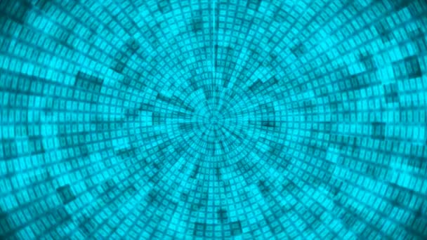 Uitzending Tech Glinsterende Abstract Patronen Tunnel Multi Color Industrieel Loopbaar — Stockvideo
