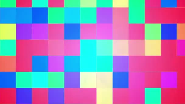 Broadcast Twinkling Hi-Tech Blocks, Multi Color, abstracto, HD — Vídeo de stock