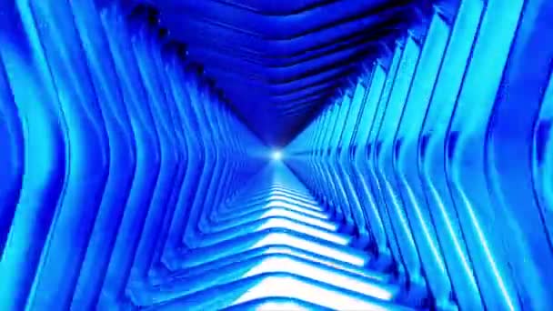 Broadcast Endless Hi-Tech Tunnel, niebieski, przemysłowy, pętla, Hd — Wideo stockowe