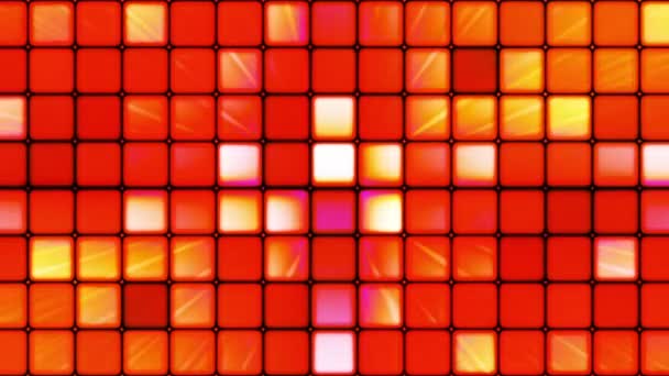 Broadcast Twinkling Hi-Tech Cubes, Red, Abstract, Loopable, HD — Stock Video