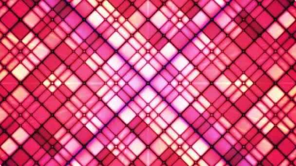 Diffusion De Diamants Cubes Jumelés, Magenta Rouge, Abstrait, Boucle, En Haute Qualité 