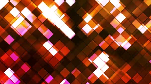 Εκπομπή αστραφτερά τετράγωνα διαμάντια, πολύχρωμο, αφηρημένο, Loopable, HD — Αρχείο Βίντεο