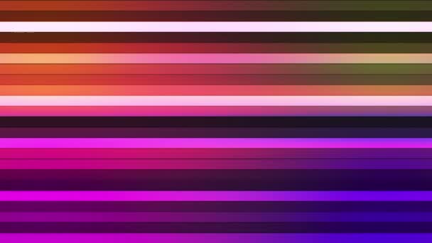 Broadcast Twinkling Horizontal Hi-Tech Bars, Multi Color, Abstract, Loopable, HD — Stock Video