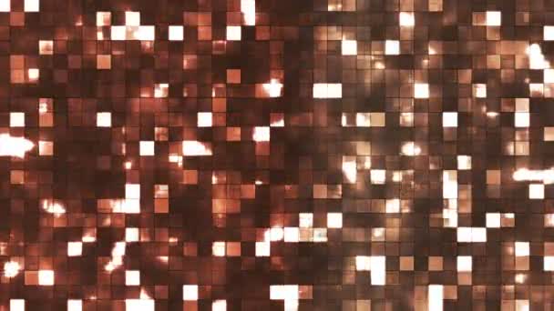 Radiodiffusion Firey Light Squares, Marron, Abstrait, Boucle, En Haute Qualité — Video