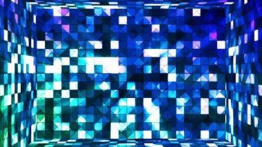 Yayın Twinkling Hi-Tech Squares Oda, Mavi, Soyut, Loopable, Hd