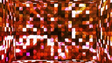 Yayın Twinkling Hi-Tech Squares Oda, Kırmızı, Soyut, Loopable, Hd