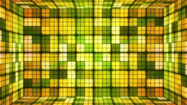 Yayın Twinkling Hi-Tech Cubes Oda, Yeşil, Soyut, Loopable, Hd