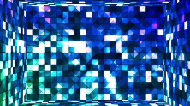 Radiodiffusion Twinkling Hi-Tech Squares Salle, Bleu, Abstrait, Boucle, En Haute Qualité 