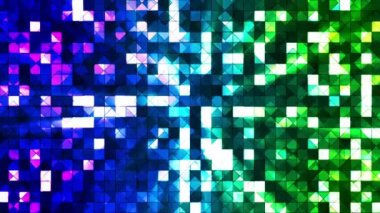 Yayın Twinkling Hi-Tech Kareler, Çok Renkli, Soyut, Döngü, Hd