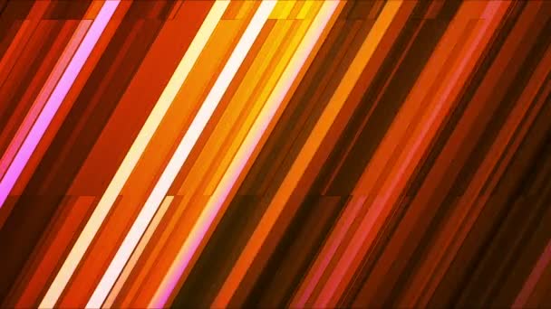 Broadcast Twinkling Slant Hi-Tech Bars, Orange, Abstract, Loopable, HD — Stock Video