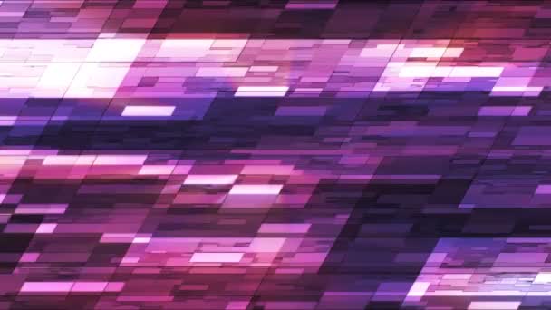 Twinkling Horizontal Slant Hi-Tech Small Bars, Purple, Abstract, Loopable, HD — Stock Video