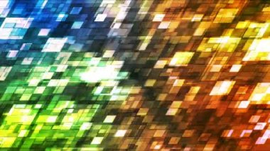 Yayın Twinkling Eğimli Hi-Tech Kareler, Çok Renkli, Soyut, Loopable, Hd
