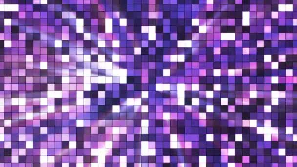 Broadcast Twinkling Hi-Tech Squares, Purple, Abstract, Loopable, HD — Stock Video